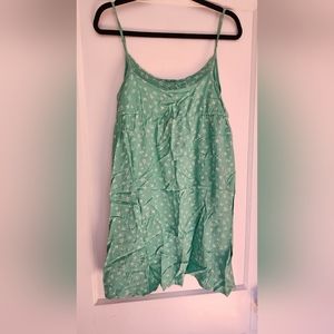 Mint floral print dress with pockets